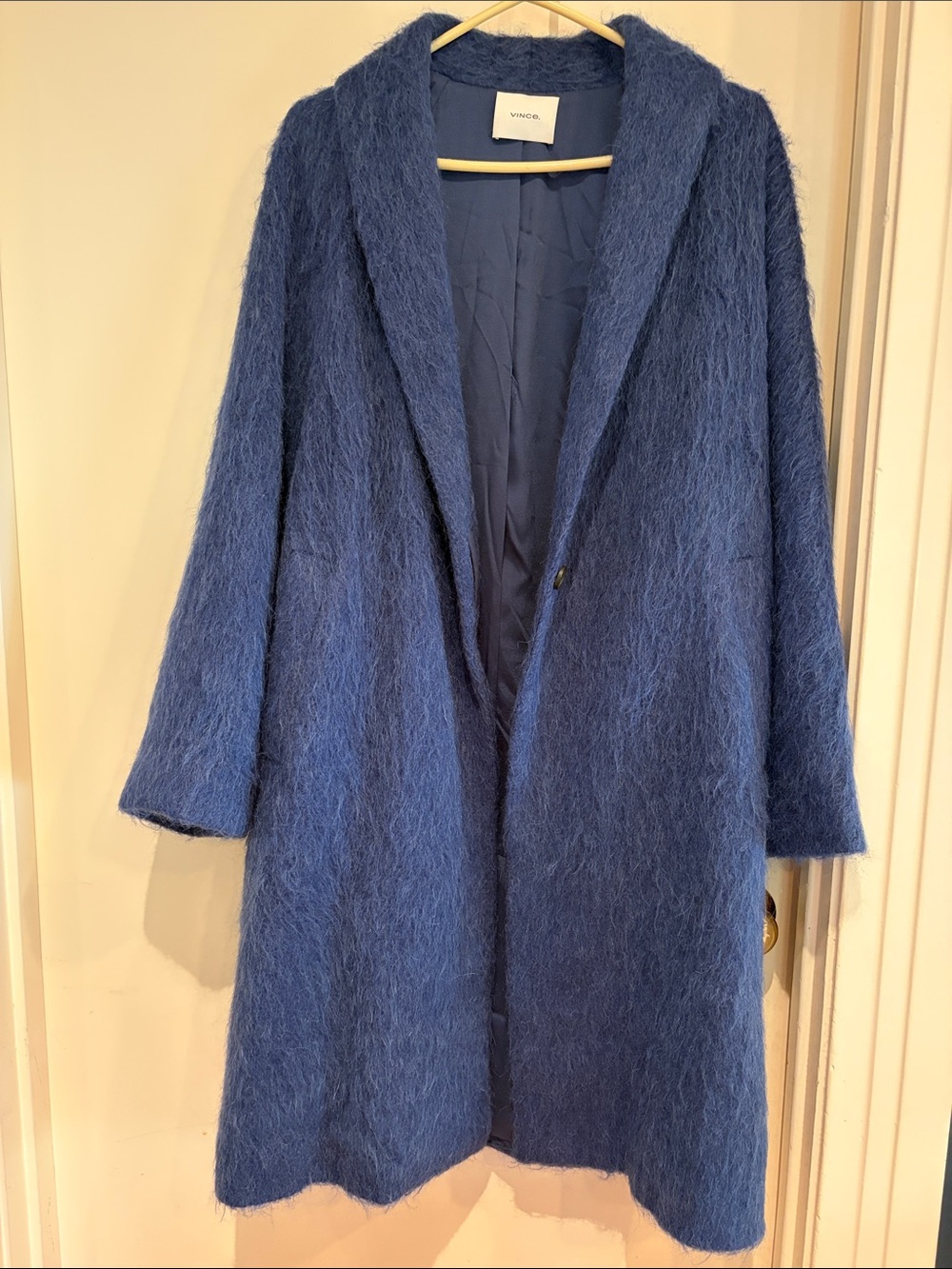Vince Classic 289265 Women's Coat, Size L or XL Iris Blue